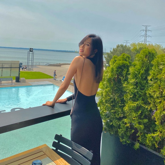 Cut Out Black Maxi Dress - Picture 2 of 6